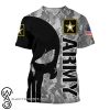 US army skull 3d t-shirt