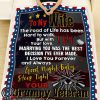 Veteran to my wife the road of life has been hard to walk blanket