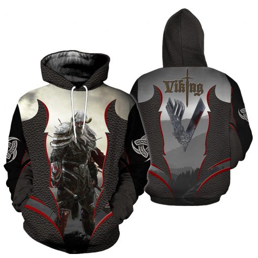 Viking 3d all over printed hoodie