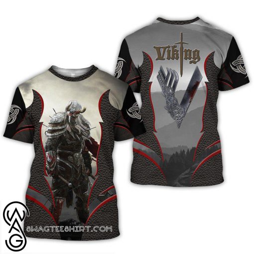 Viking 3d all over printed t-shirt