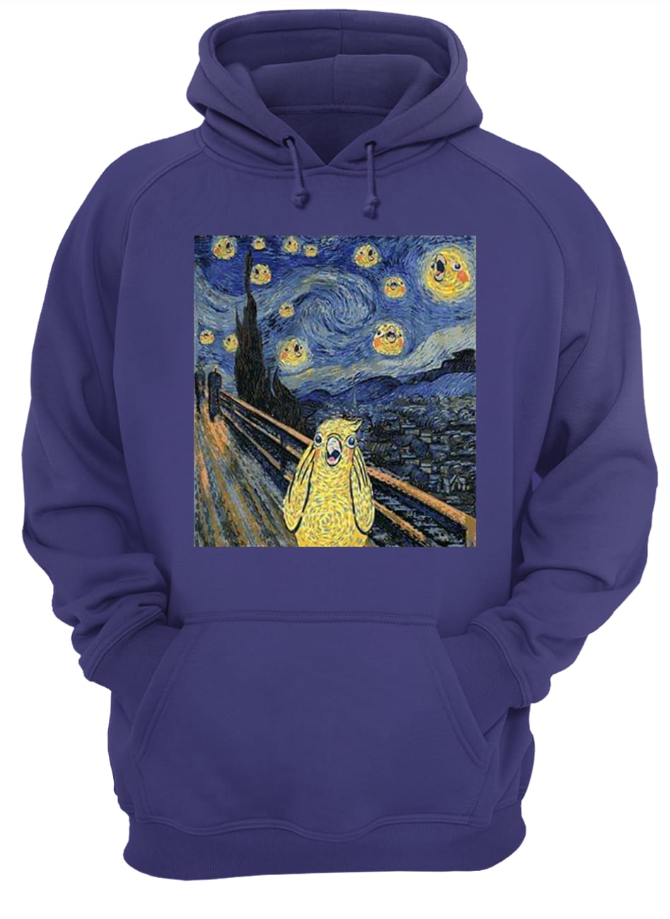 Vincent van gogh the starry night bird hoodie