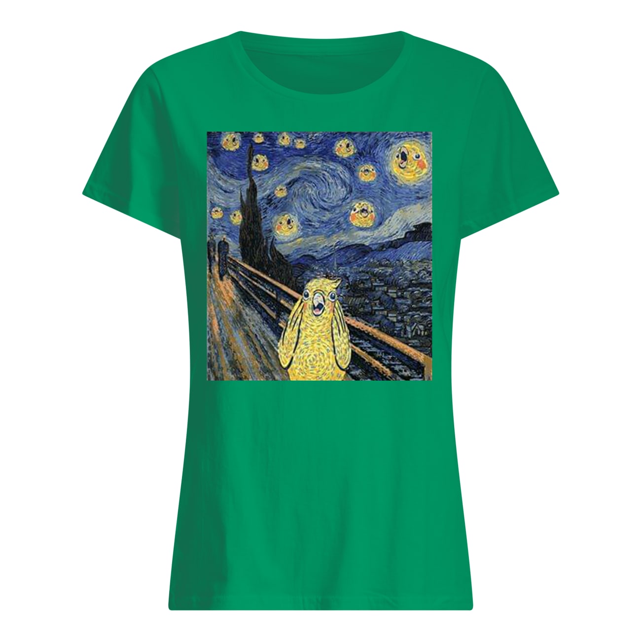 Vincent van gogh the starry night bird womens shirt