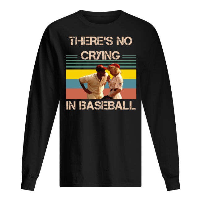 Vintage there's no crying in baseball tom hanks long sleeved