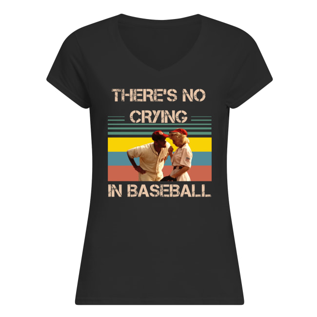 Vintage there's no crying in baseball tom hanks women's v-neck
