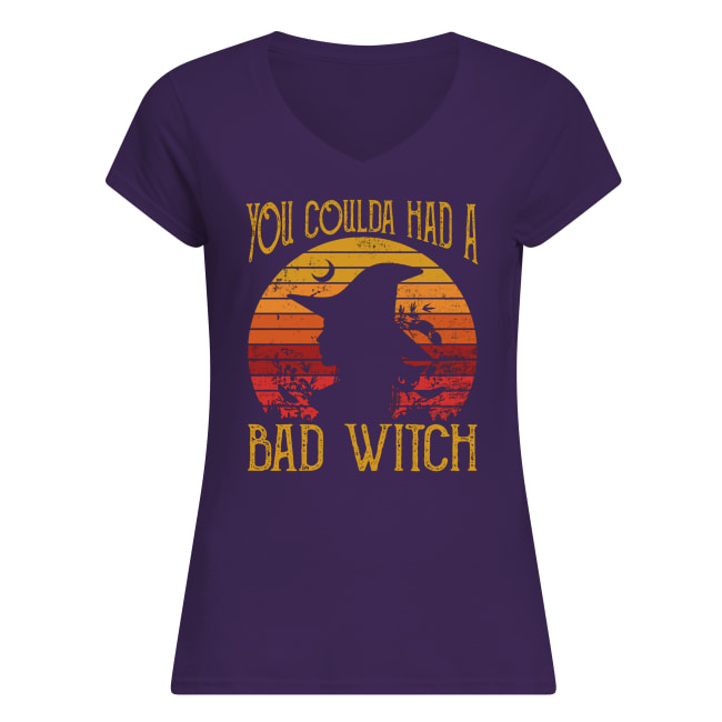 Vintage you coulda had a bad witch women's v-neck