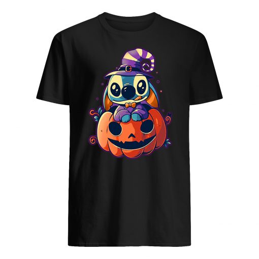 Witch stitch sit on pumpkin halloween mens shirt
