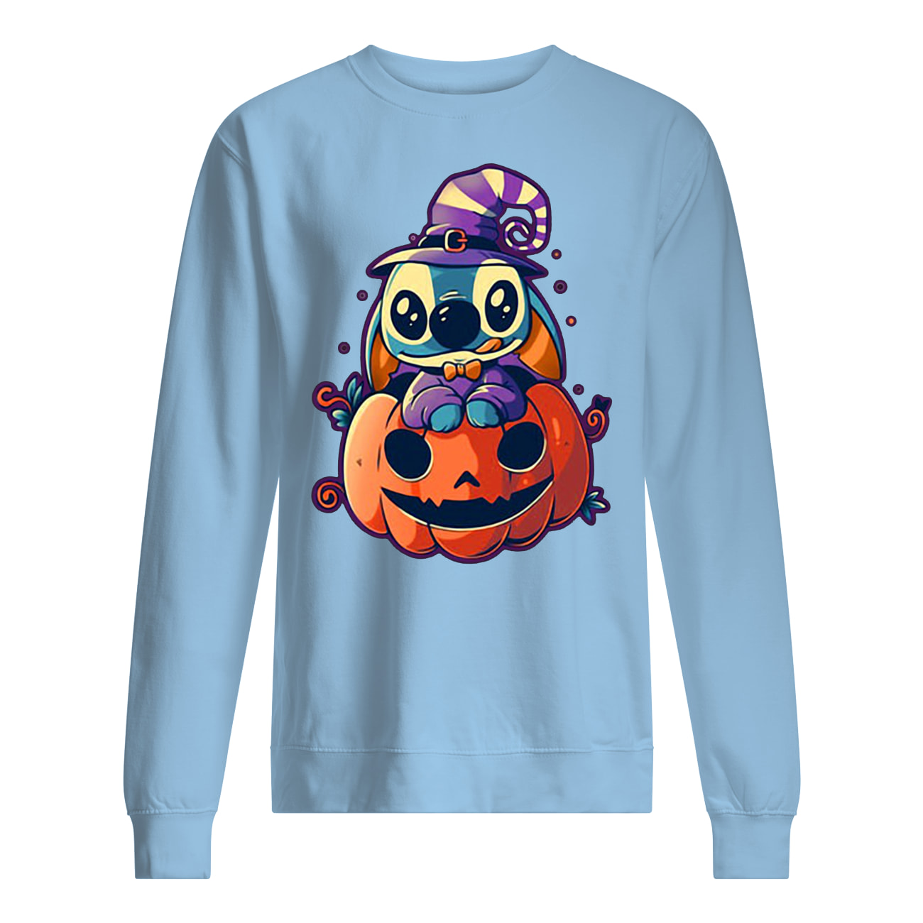 Witch stitch sit on pumpkin halloween sweatshirt