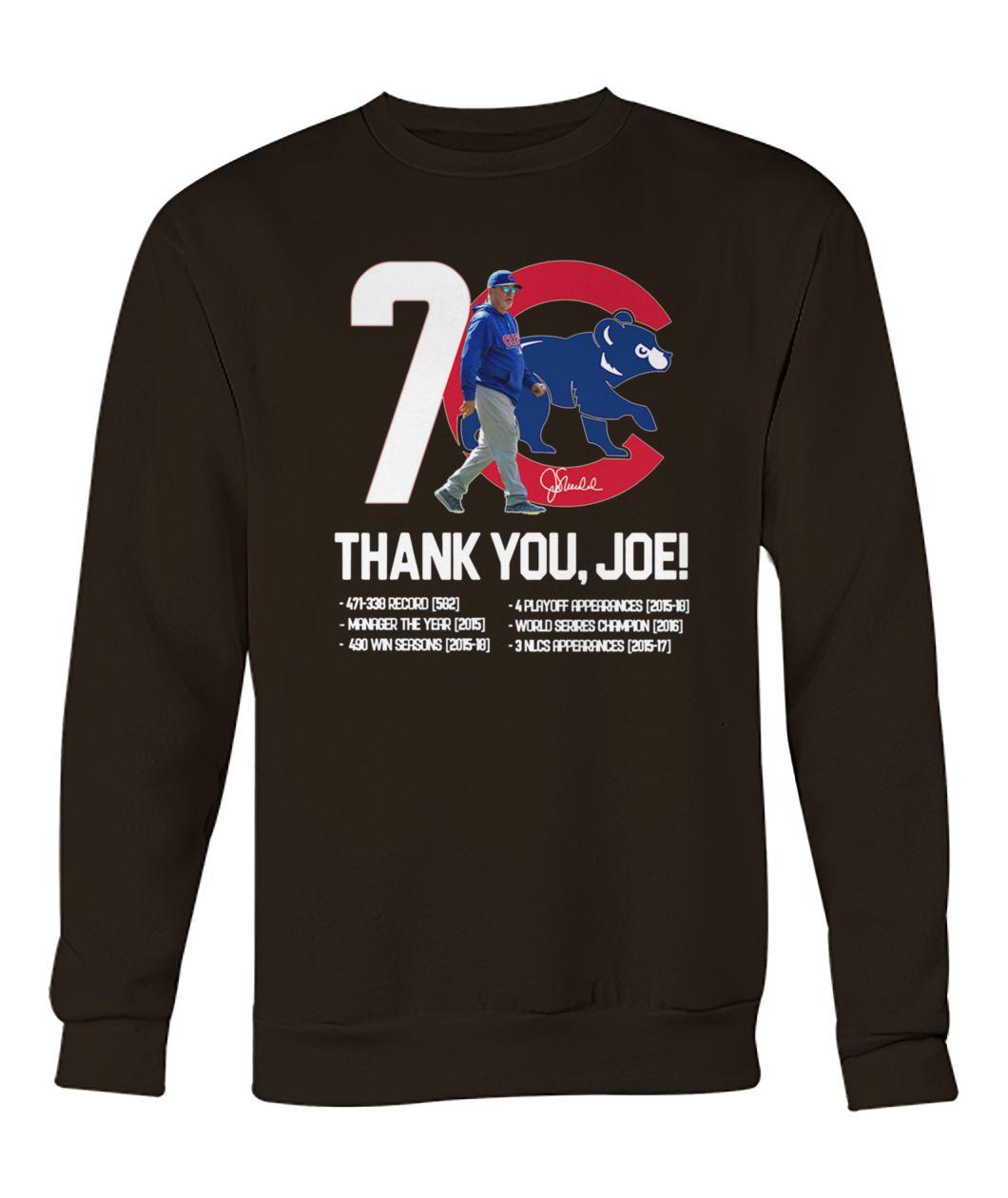 7 chicago cub thank you joe all awards signature sweatshirt