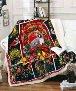 A partridge in a pear tree christmas sofa blanket 1