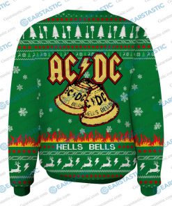 ACDC hells bells ugly christmas sweater - green
