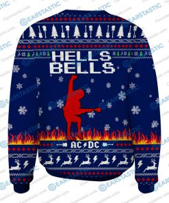 ACDC hells bells ugly christmas sweater - navy 2