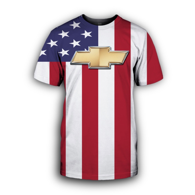 American flag chevrolet 3d tshirt
