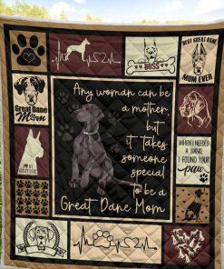 Any woman can be a mother but it takes someone special to be a great dane mom blanket - twin