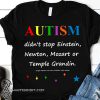 Autism didn't stop einstein newton mozart or temple grandin shirt