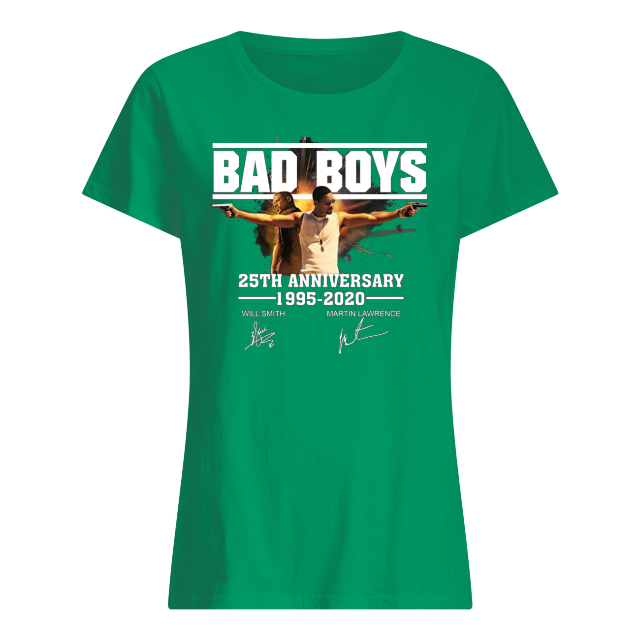 Bad boys 25th anniversary 1995-2020 signatures womens shirt