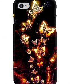 Beautiful golden butterfly phone case - 1