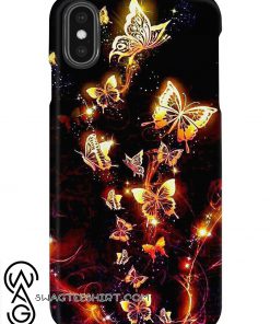 Beautiful golden butterfly phone case