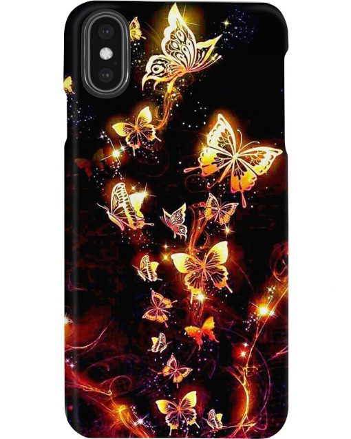 Beautiful golden butterfly phone case - 3