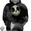 Black halloween jack skellington 3d hoodie