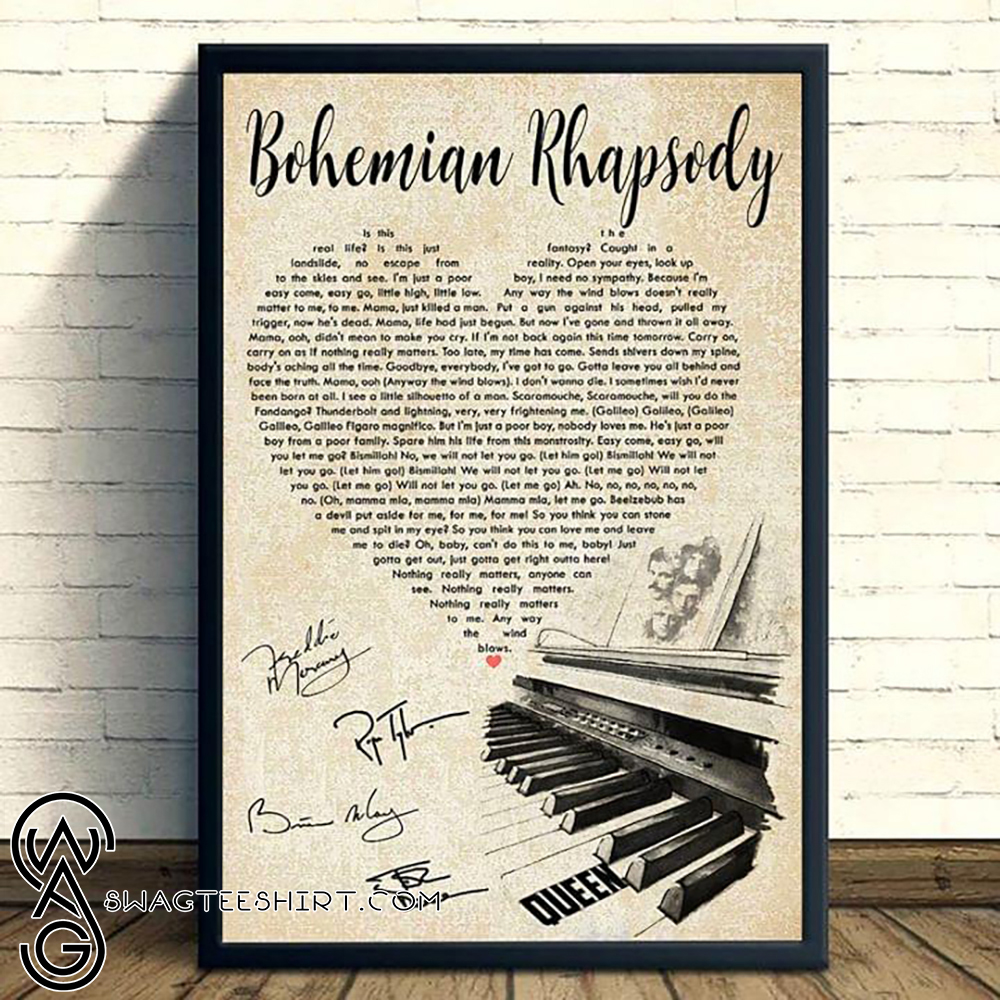 Bohemian rhapsody lyrics poster