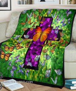 Butterflies in heaven fleece blanket
