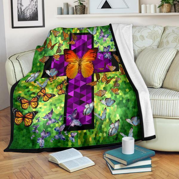 Butterflies in heaven fleece blanket - original