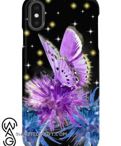 Butterfly and dandelion phone case