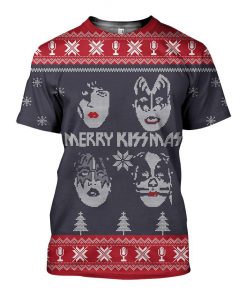 Christmas kiss rock band 3d tshirt