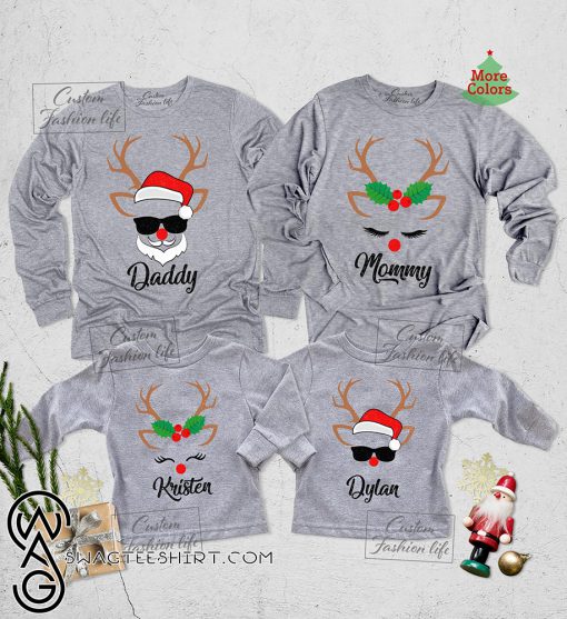 Christmas reindeer and santa shirt