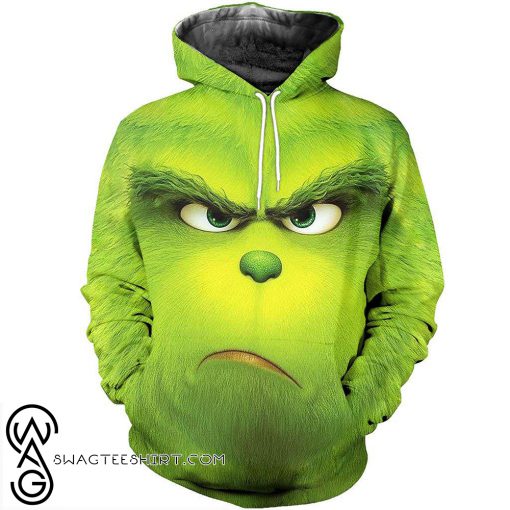 Christmas the grinch face 3d all over printed shirt