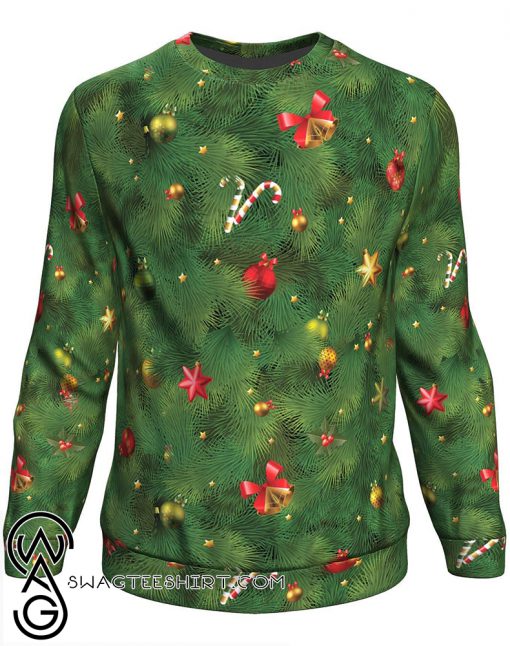 Christmas tree all over print sweater