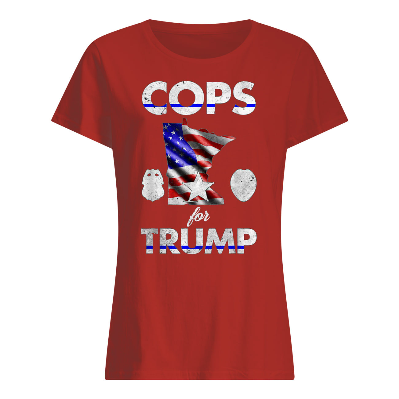 Cops for trump minneapolis police union uniform ban response womens shirt