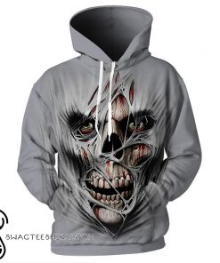 Creepy skull 3d hoodie