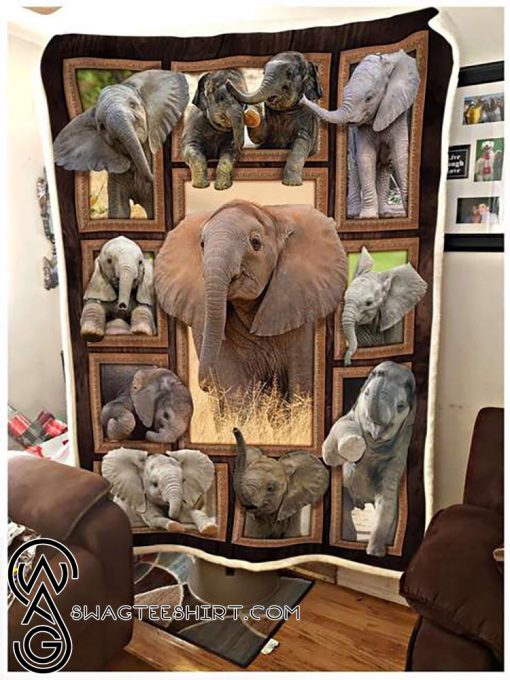 Cute elephants blanket