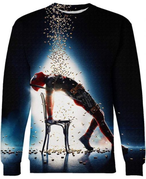 Deadpool 2 flashdance in a splash of bullets 3d sweatshirt