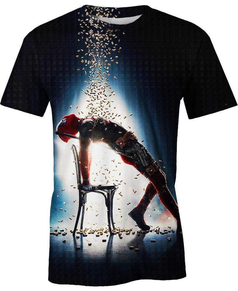 Deadpool 2 flashdance in a splash of bullets 3d tshirt