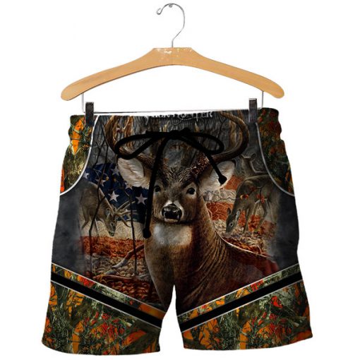 Deer flag arrow full printing shorts