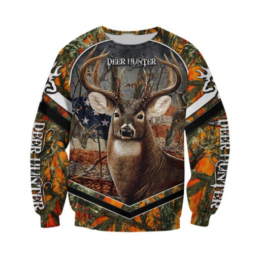 Deer flag arrow full printing sweatshirt