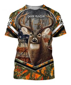 Deer flag arrow full printing tshirt
