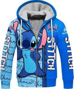 Disney lilo and stitch 3d fleece zipper hoodie
