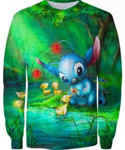 Disney stitch loves everything all over print sweatshirt