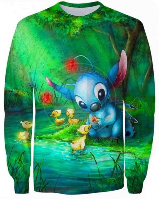 Disney stitch loves everything all over print sweatshirt