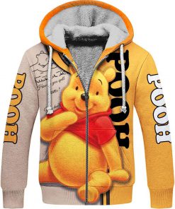 Disney winnie the pooh 3d fleece zipper hoodie
