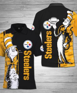 Dr seuss pittsburgh steelers 3d polo tshirt