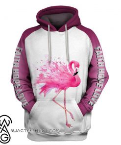 Faith hope love breast cancer awareness flamingo pink ribbon 3d hoodie