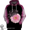 Faith hope love breast cancer awareness flower pink ribbon 3d hoodie