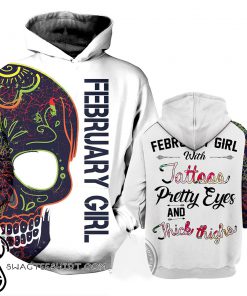 February girl with tatoos pretty eyes and thick thighs 3d hoodie