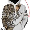 Fishing tattoo personalized all over print hoodie
