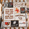 Football it's not how big you are it's how big you play quilt