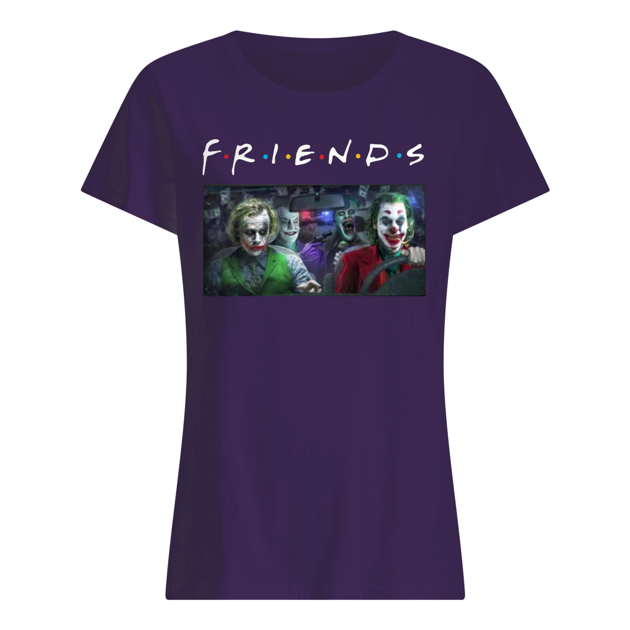 Friends tv show joker all version womens shirt
